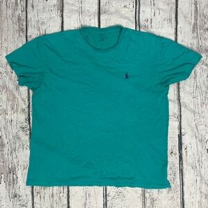 Polo Ralph Lauren Crewneck Green Short Sleeve Stitched Mens Tshirt
